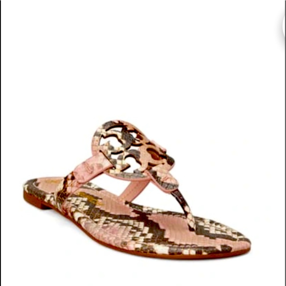 Tory Burch Miller Printed Snake Sandals 10 M